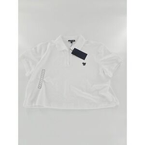 Bad Birdie Rib Collar Golf Polo Women's XL Brilliant White New